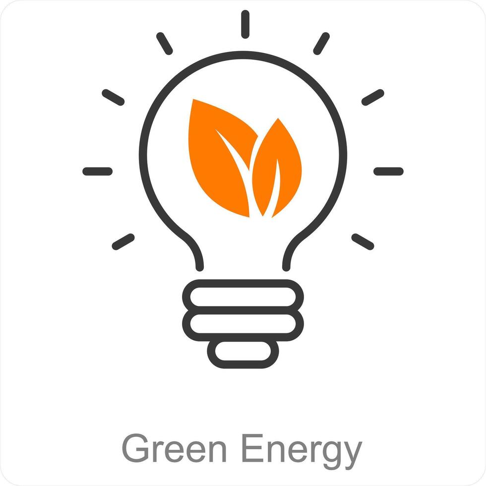 groen energie en natuur icoon concept vector