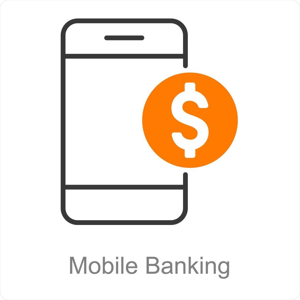 mobiel bank en transactie icoon concept vector