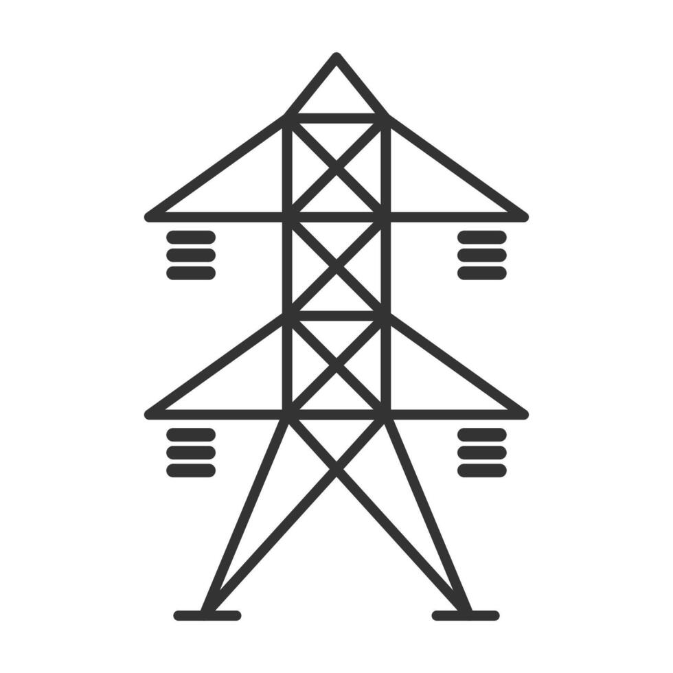 hoog Spanning lijn icoon. vector illustratie.