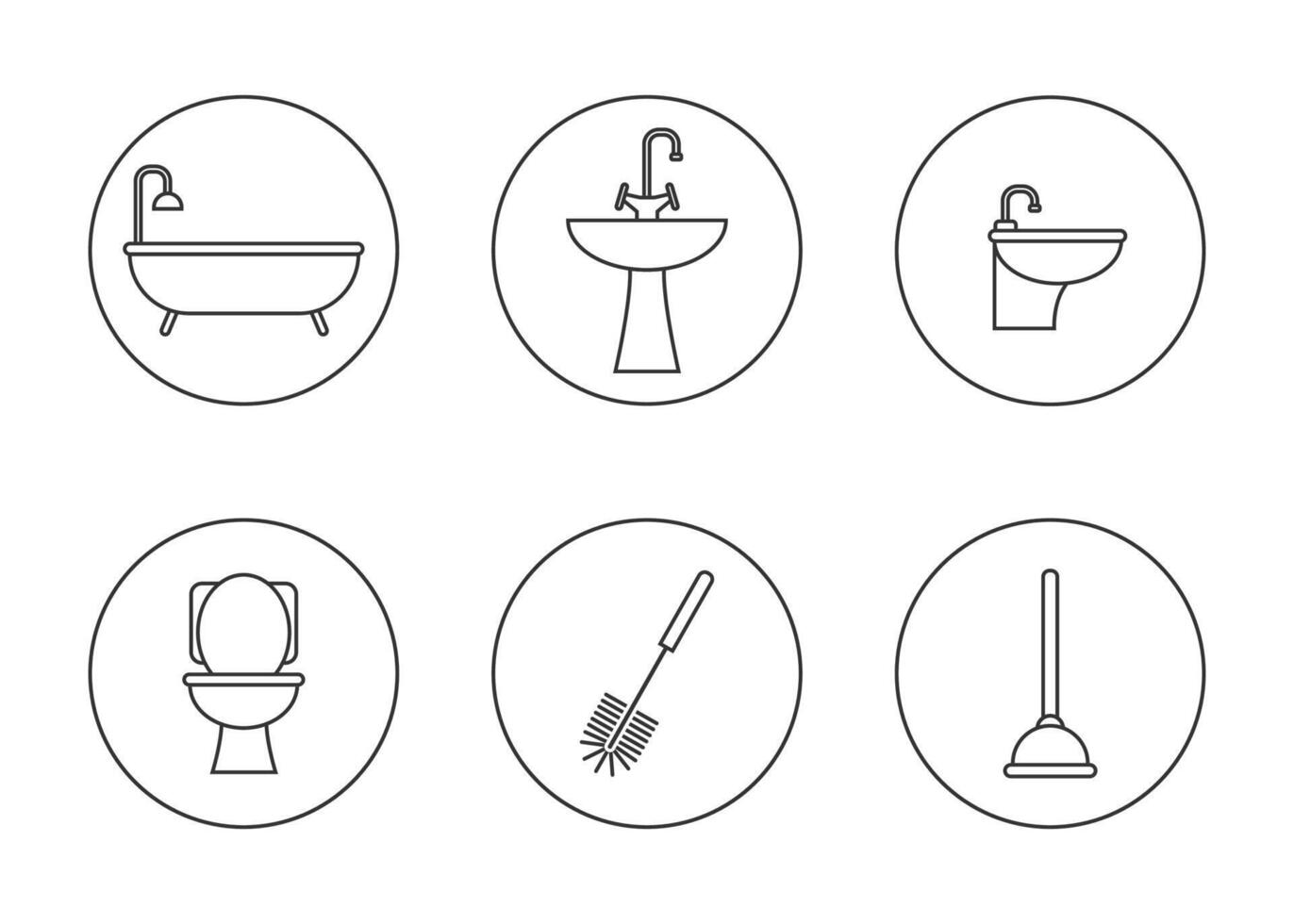 badkamer toilet icoon set. vector illustratie.