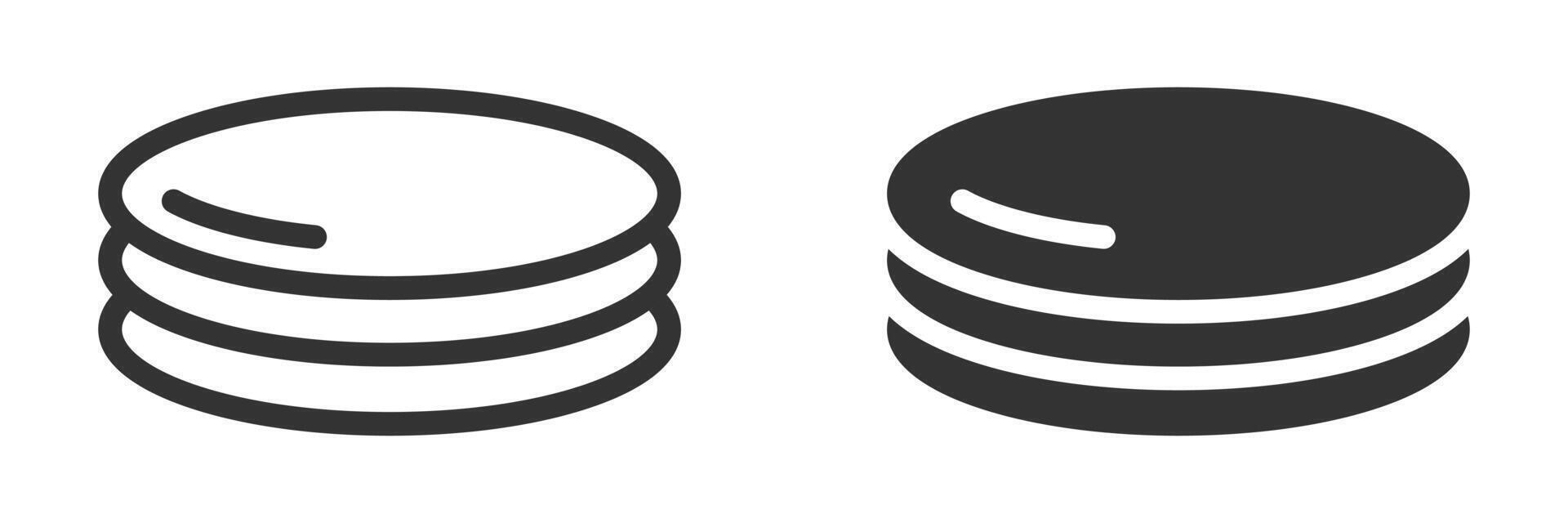 bitterkoekjes icoon geïsoleerd Aan een wit achtergrond. vector illustratie.