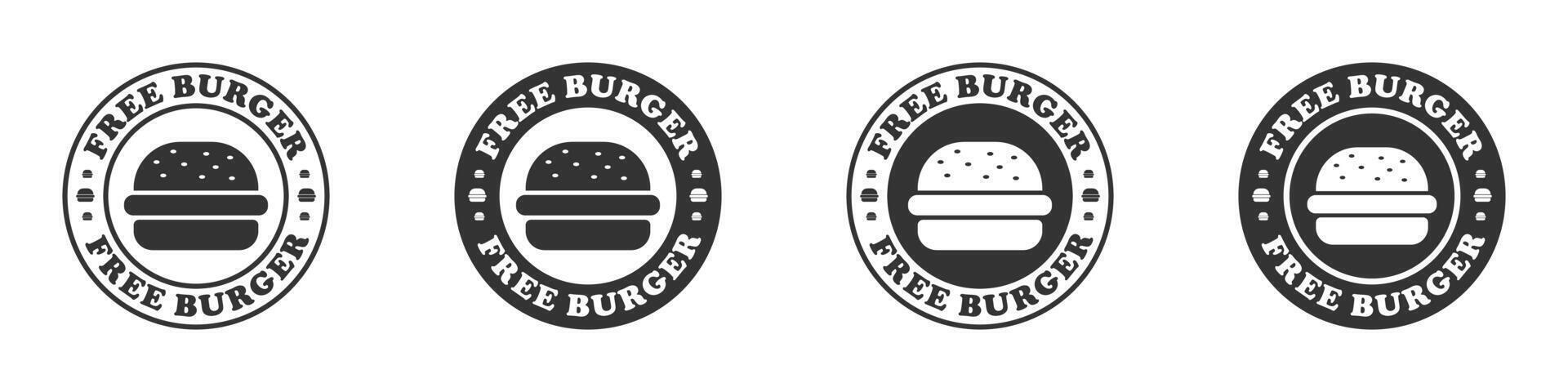 vrij hamburger icoon. vector illustratie.