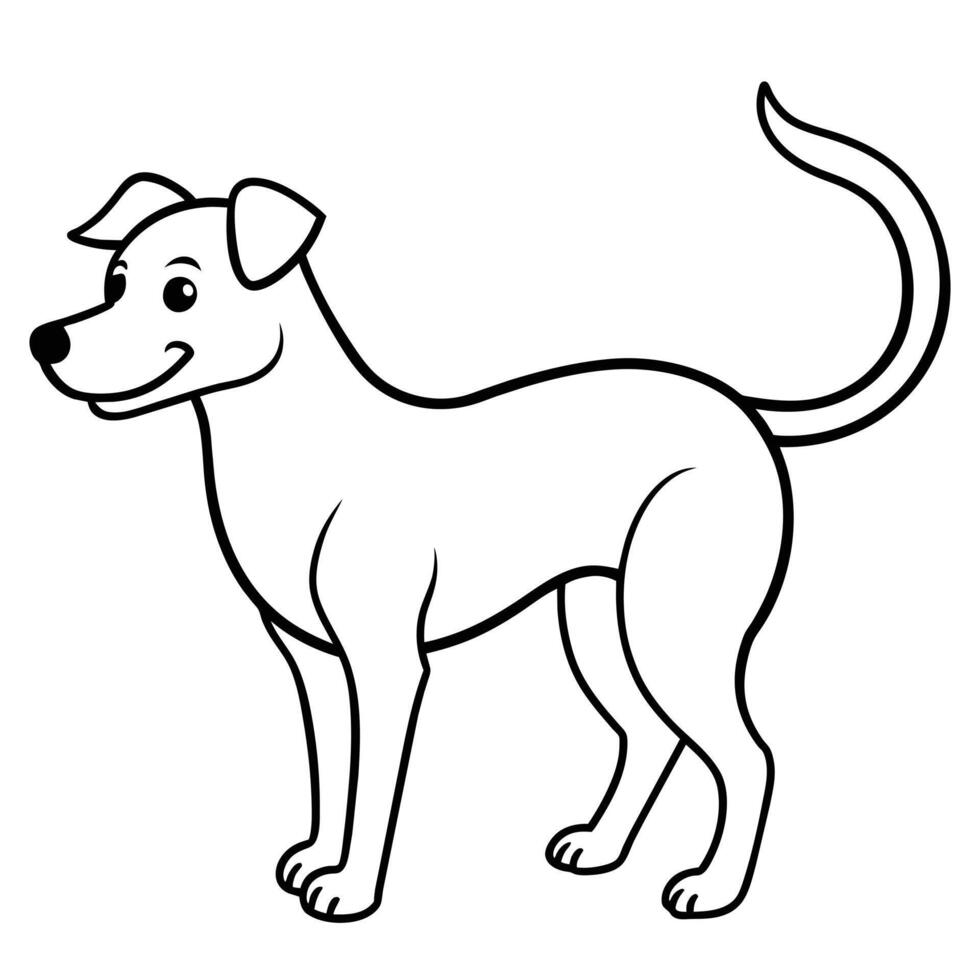 hond lijn kunst ontwerp vector