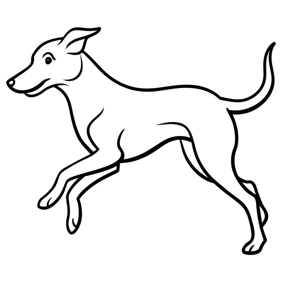 hond lijn kunst ontwerp vector