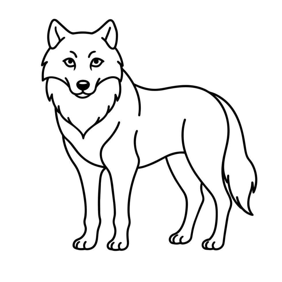 wolf lijn kunst ontwerp vector