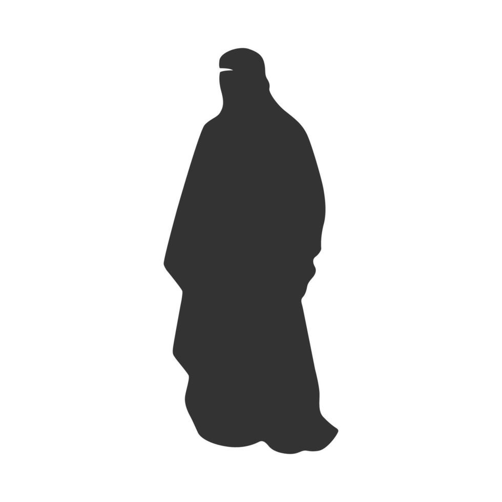 moslim Niqab vrouw silhouet. vector illustratie.