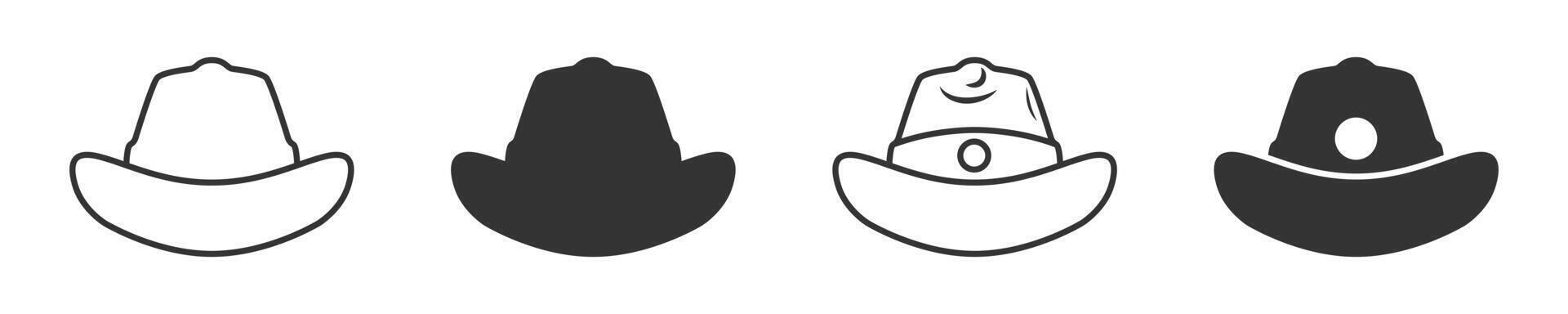 cowboy hoed icoon. vector illustratie.