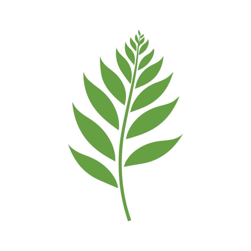 groen blad icoon vorm vers vlak vector ontwerp.