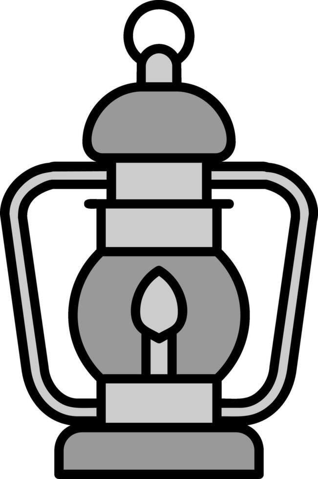 olie lamp lijn gevulde grijswaarden icoon vector