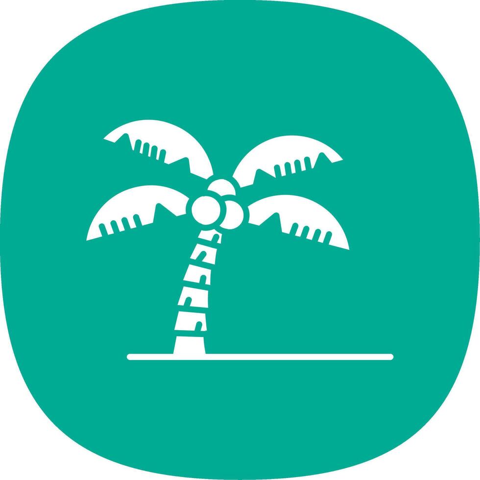 palm boom glyph kromme icoon vector