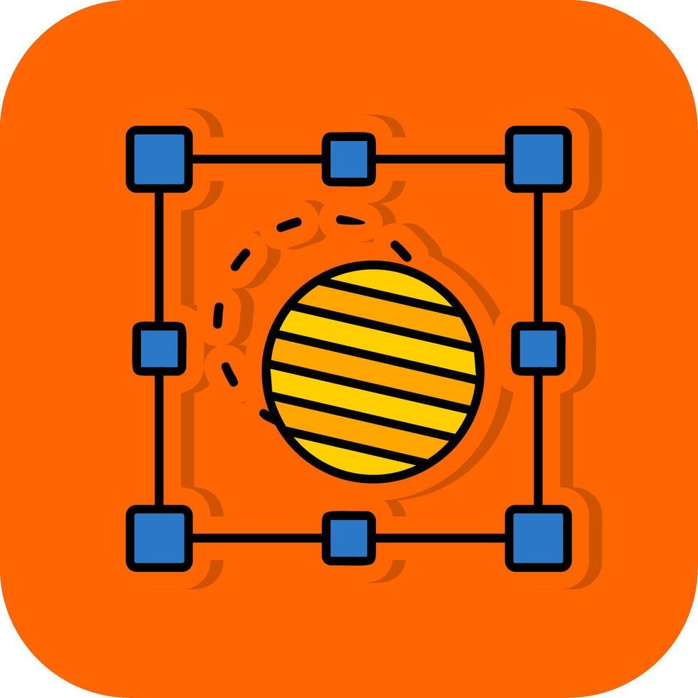 masker gevulde oranje achtergrond icoon vector