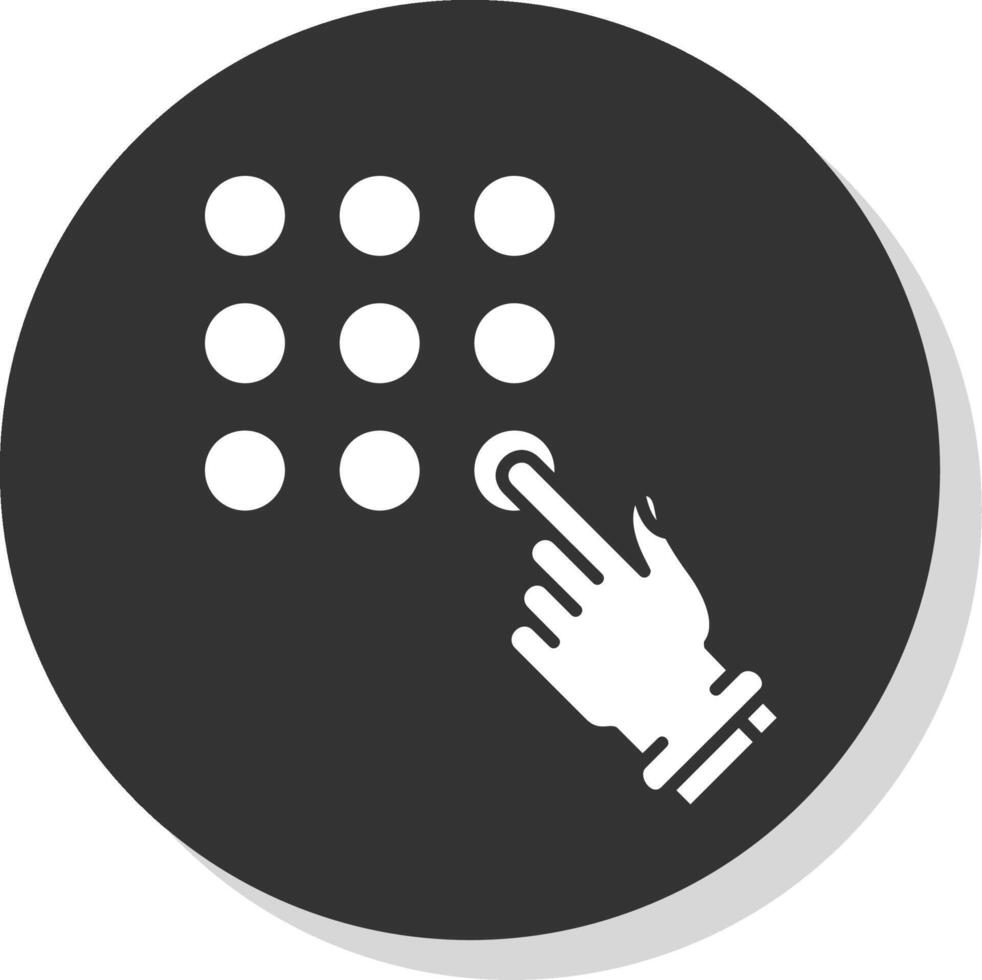 wachtwoord slot glyph grijs cirkel icoon vector