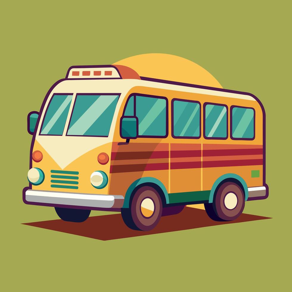 bus vlak ontwerp tekenfilm icoon illustratie school- bus vector