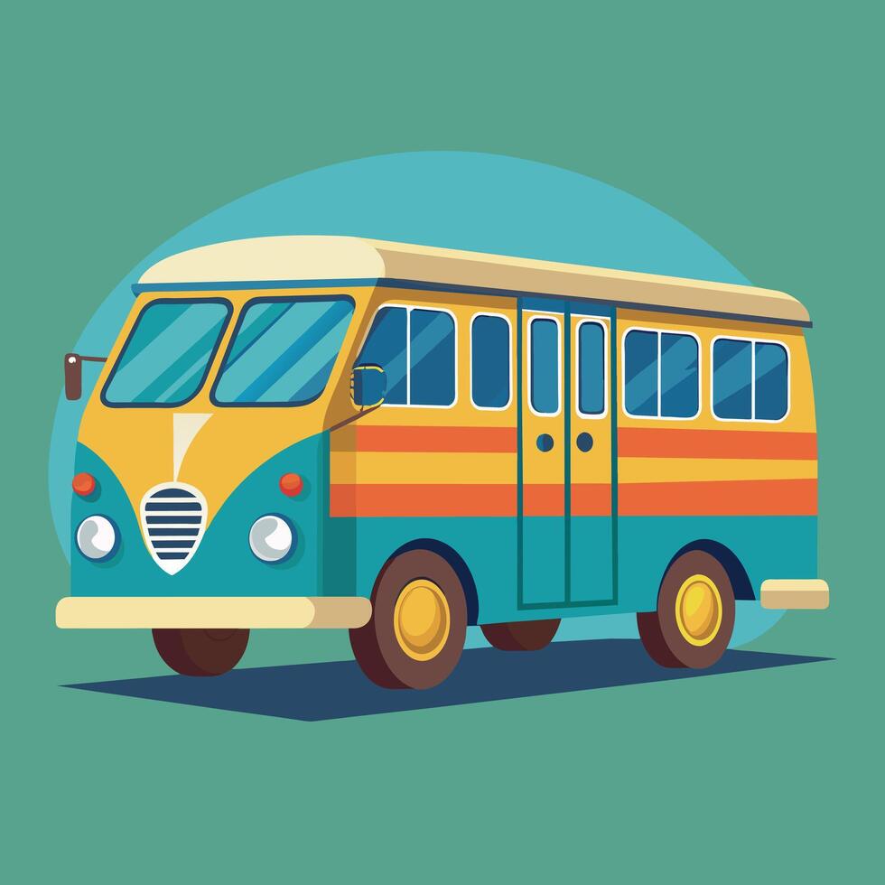 bus vlak ontwerp tekenfilm icoon illustratie school- bus vector
