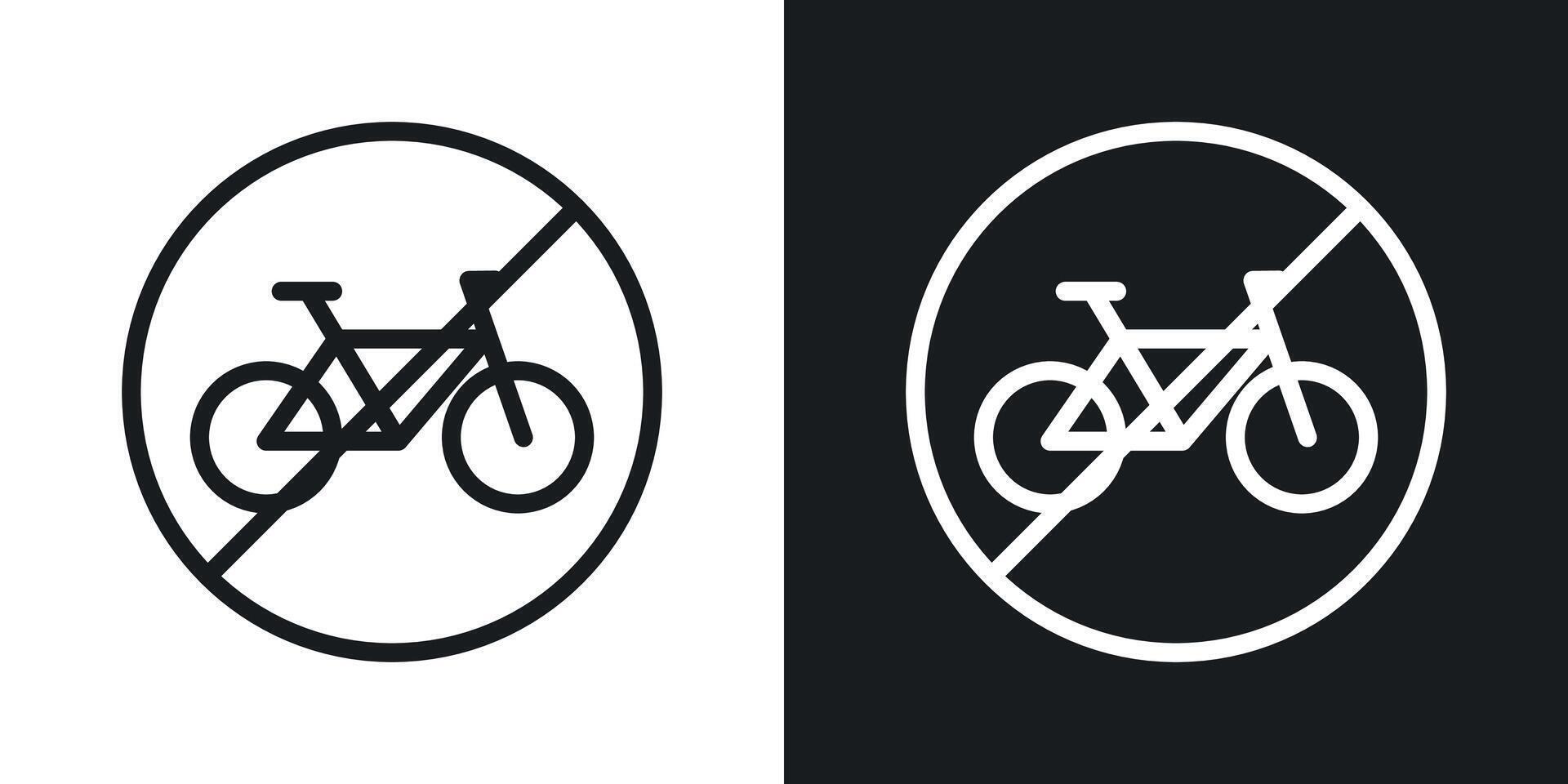 geen fietsbord vector