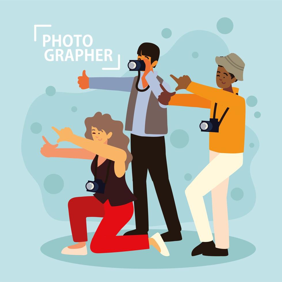 fotografen of paparazzi vector