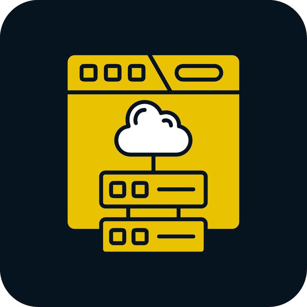 cloudopslag glyph tweekleurig pictogram vector