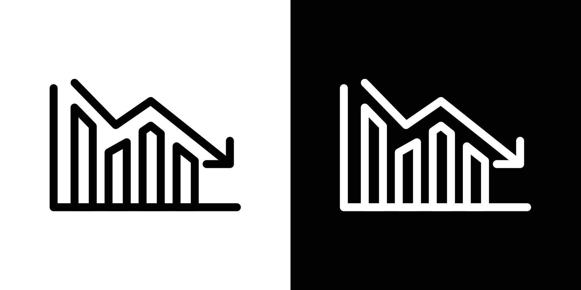 vermindering tabel icoon vector