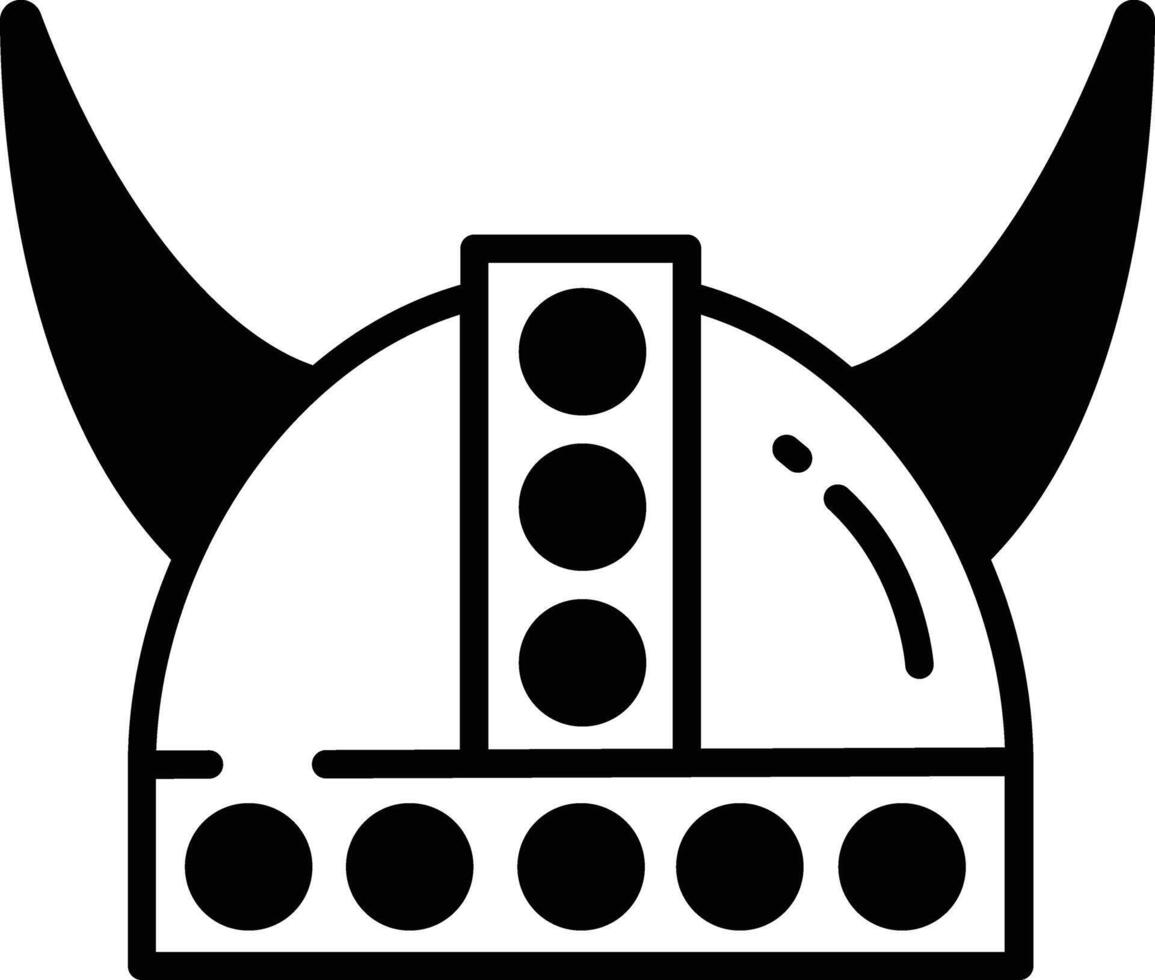 spangenhelm glyph en lijn vector illustratie