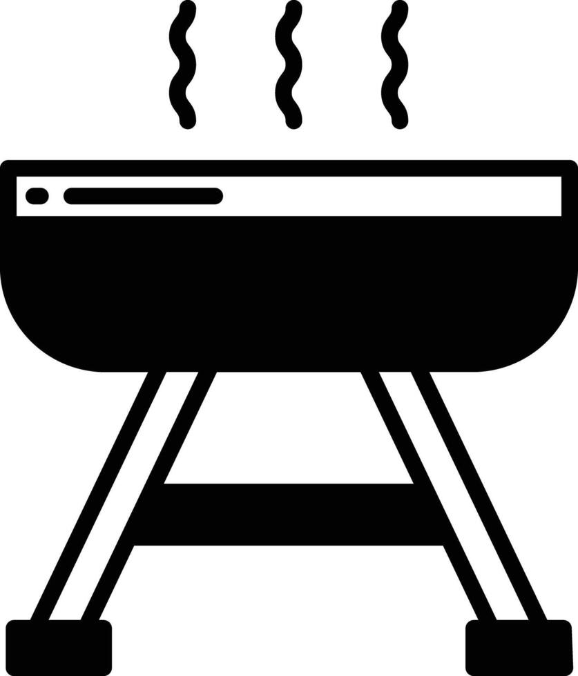 bbq glyph en lijn vector illustratie