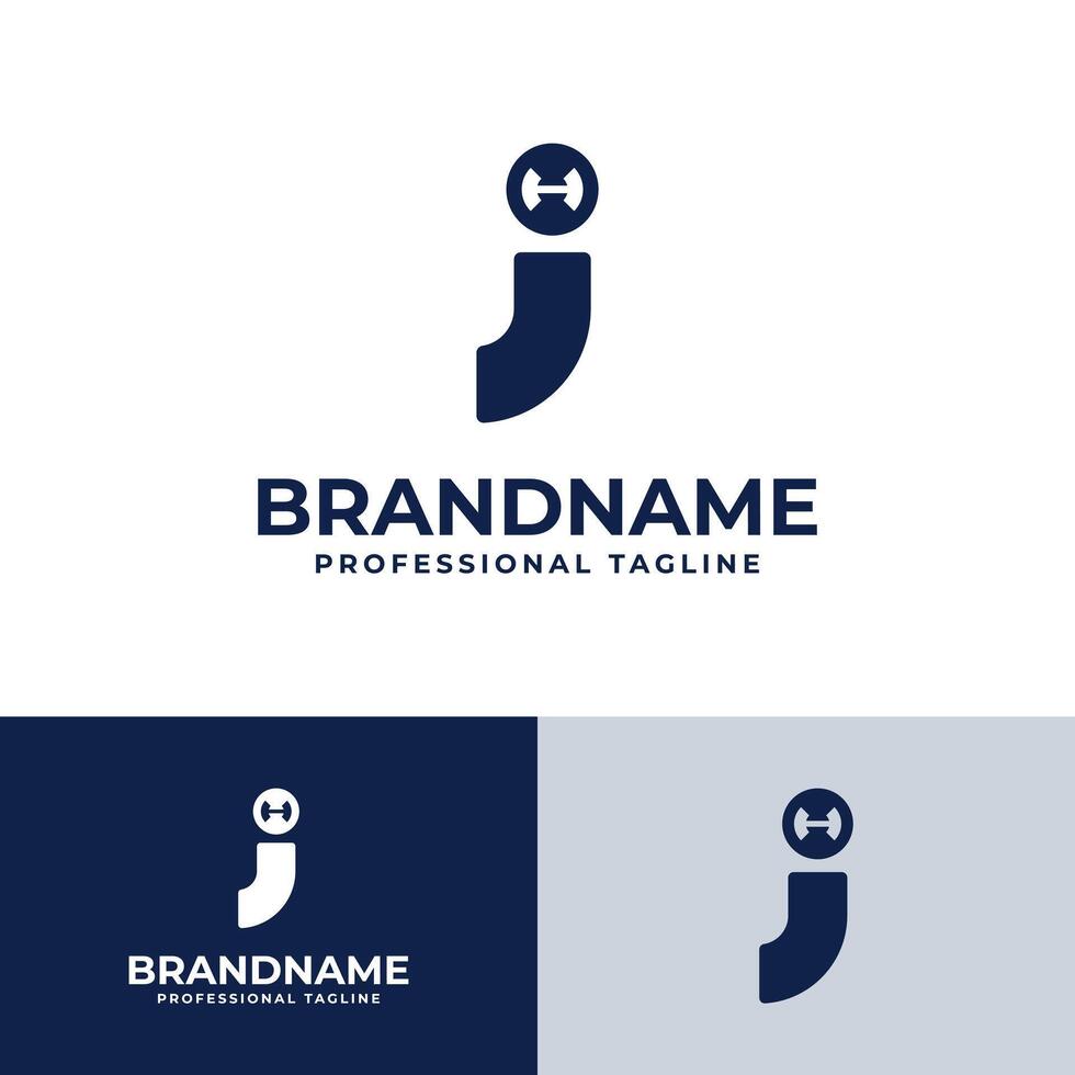brieven jh of hj monogram logo, geschikt voor bedrijf met jh of hj initialen vector