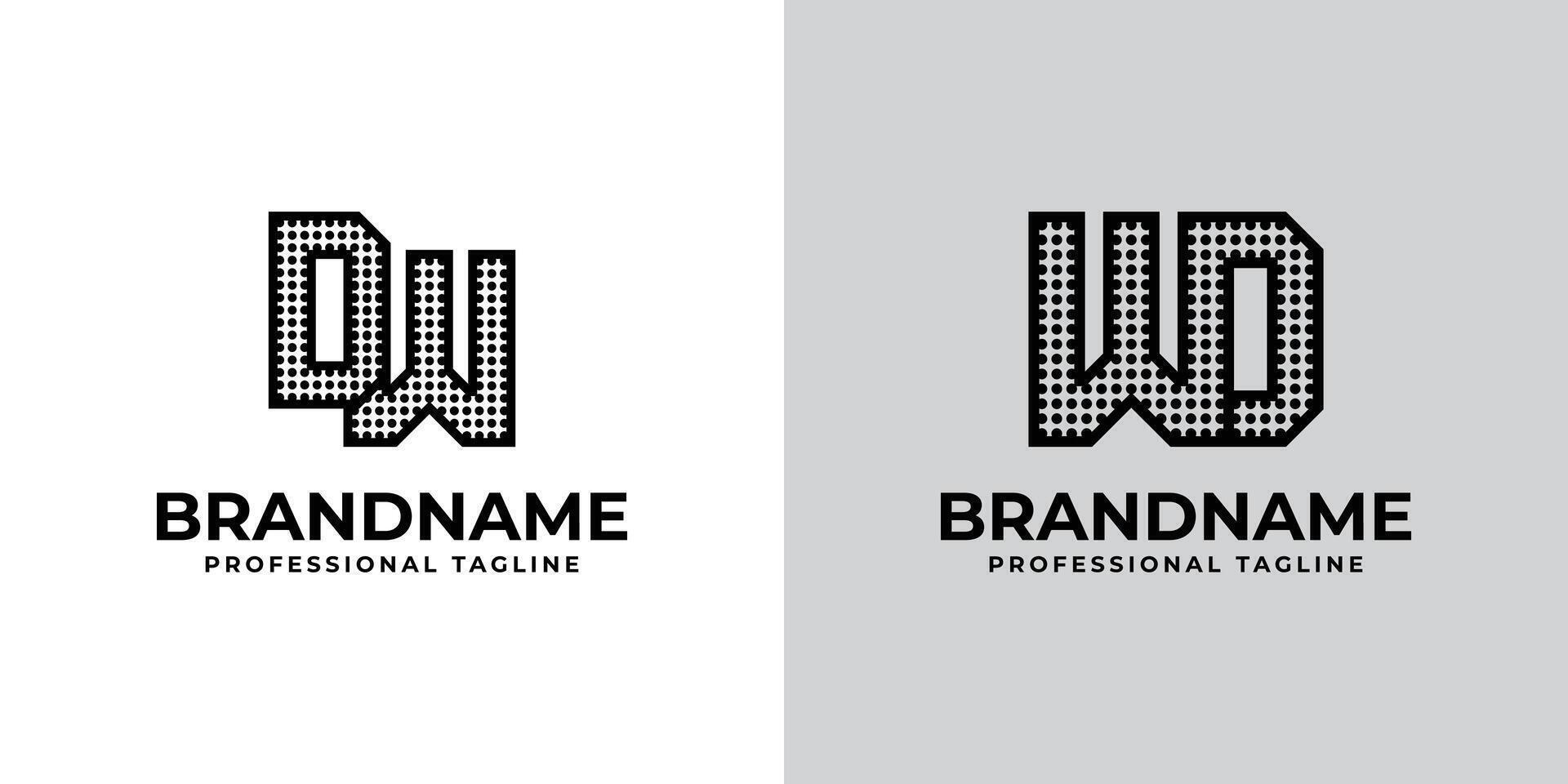 brieven dw en wd punt monogram logo, geschikt voor bedrijf met dw of wd initialen vector