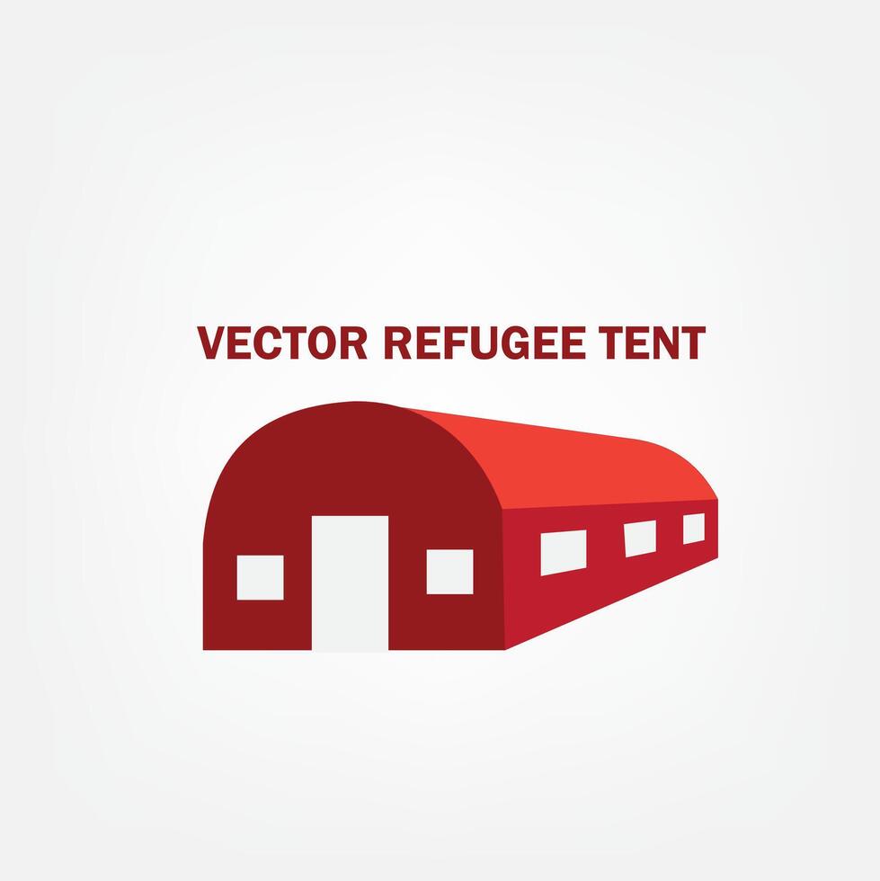 vector vluchteling tent