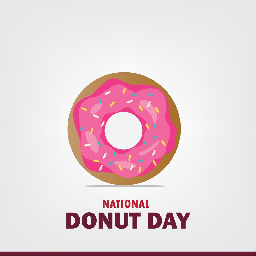 ontwerp voor nationaal donut dag. gemakkelijk en elegant vector ontwerp