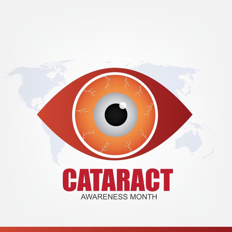 cataract bewustzijn maand vector ontwerp. gemakkelijk en elegant ontwerp