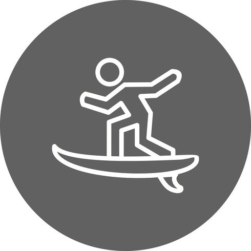 Surf pictogram vectorillustratie vector