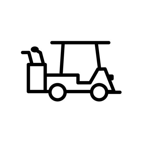 Vector golfkar pictogram