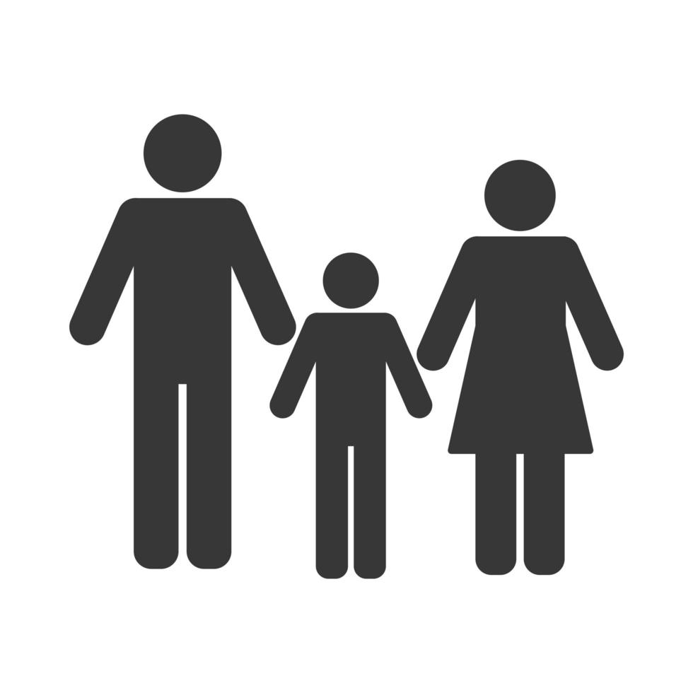 familie silhouetten figuren avatars vector