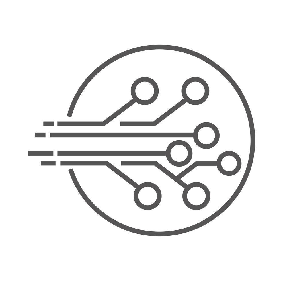 circuit elektrisch in cirkel vector