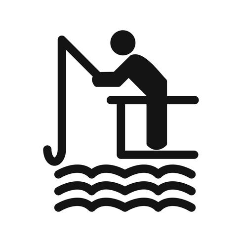 Visserij pictogram vectorillustratie vector