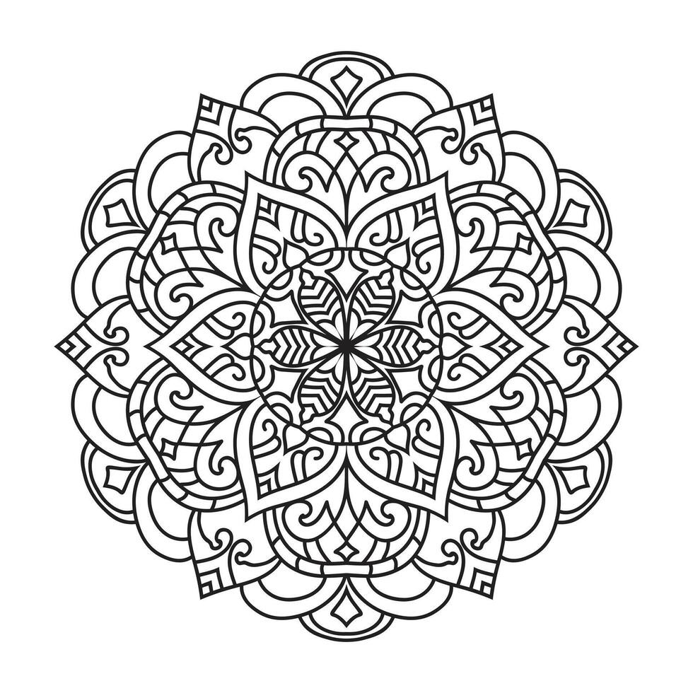 mandala voor kleur bladzijde vector