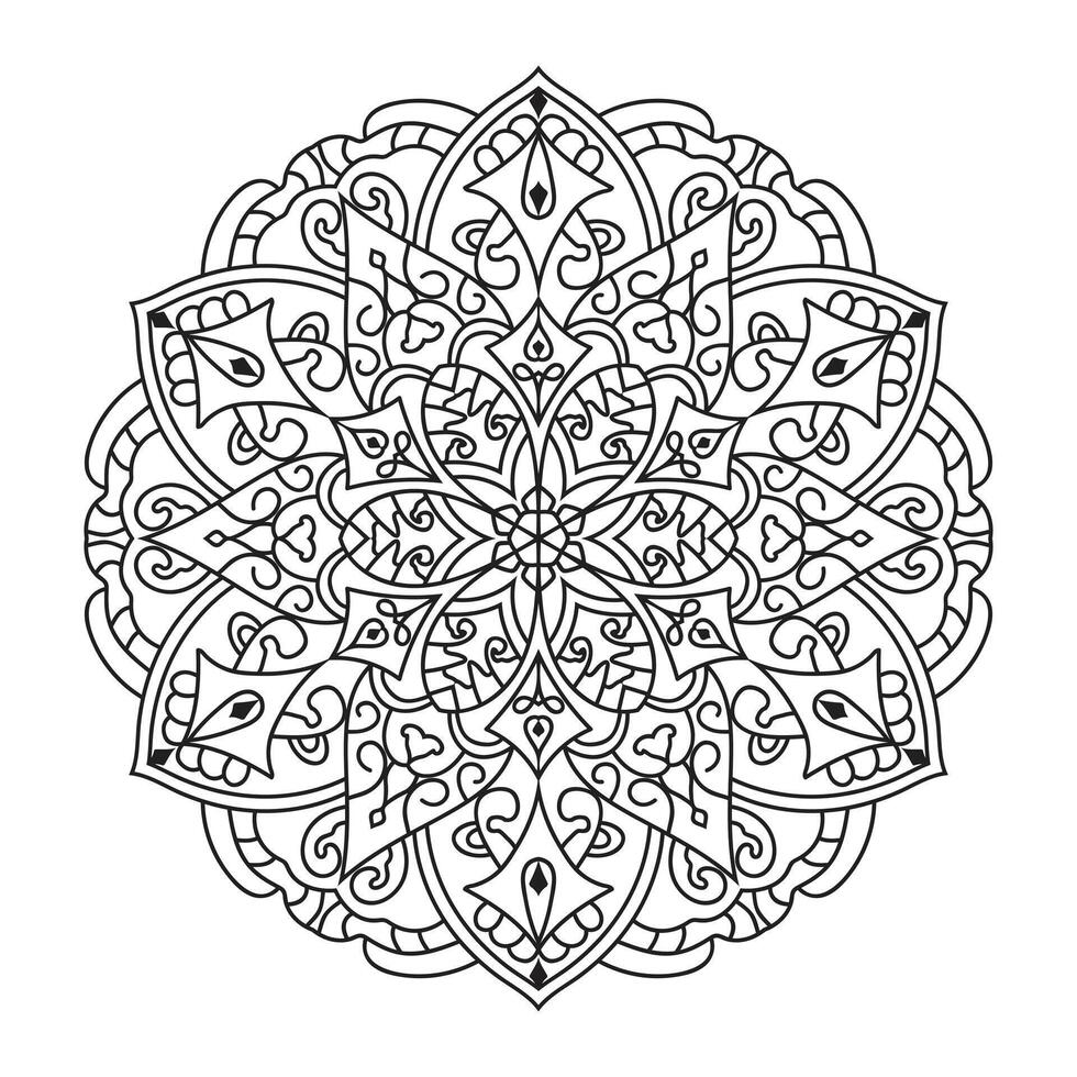 mandala voor volwassen kleur boek vector