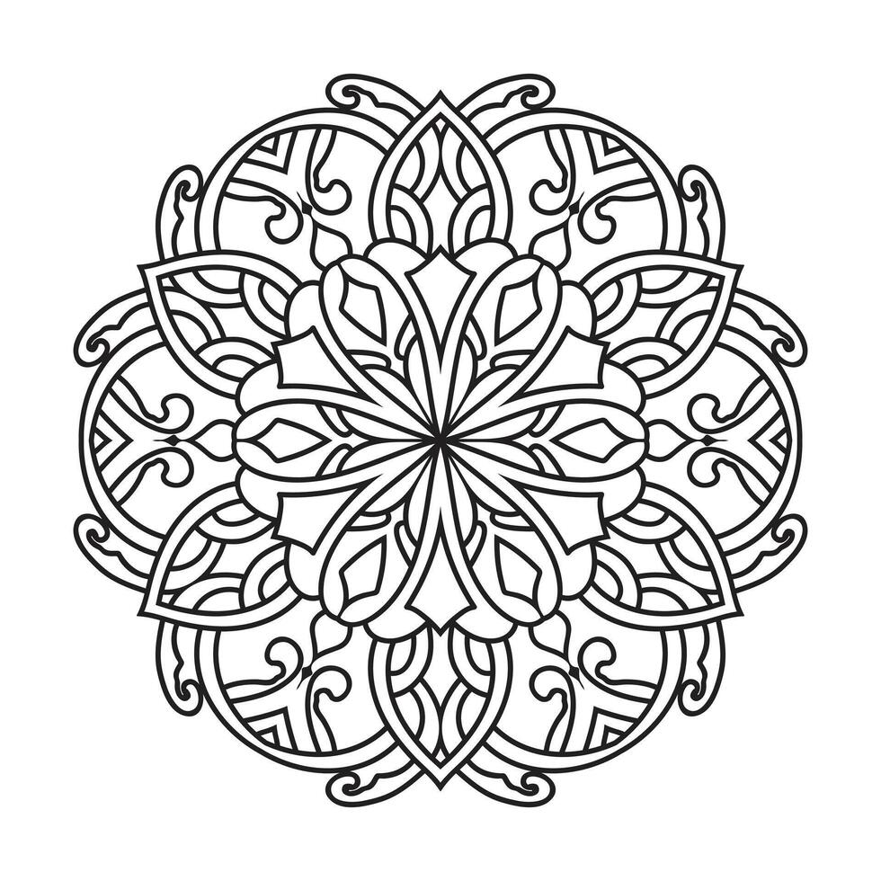 mandala voor kleur bladzijde vector