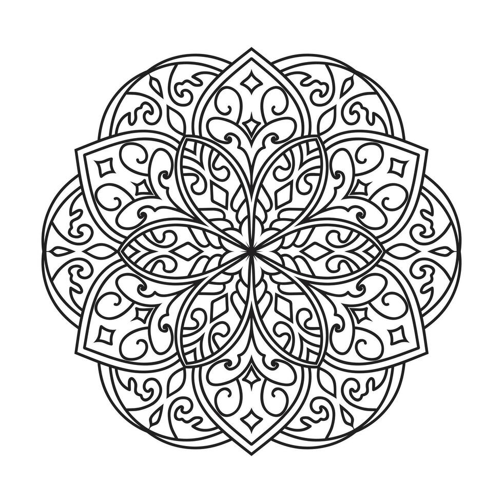 mandala voor kleur bladzijde vector