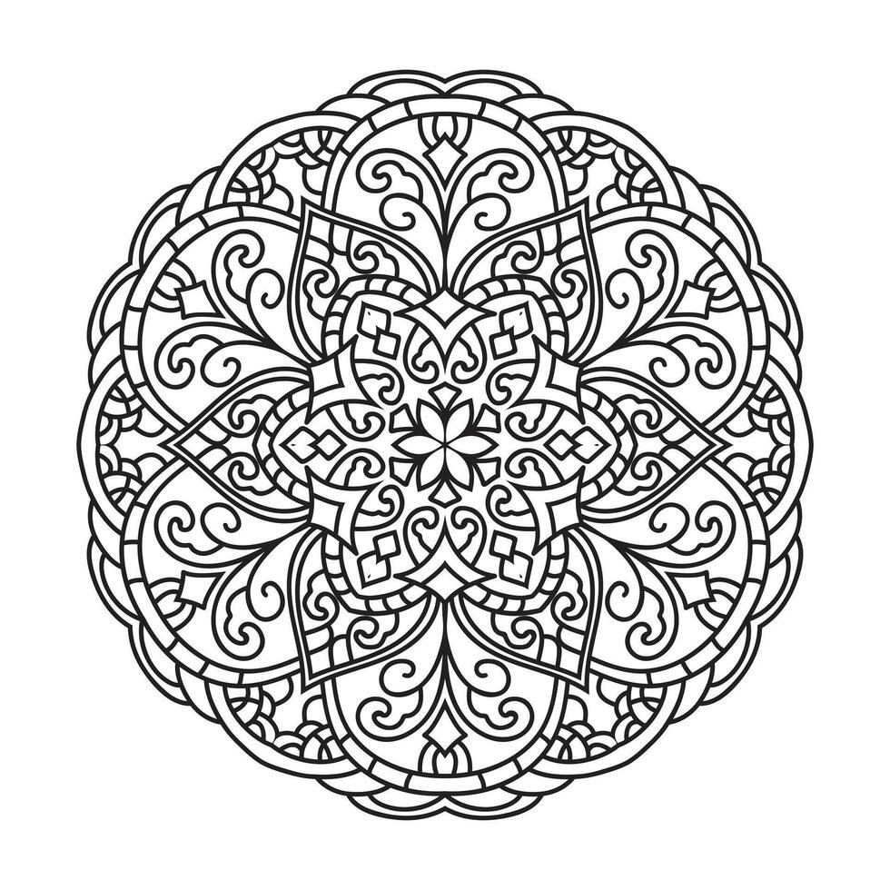 mandala voor volwassen kleur boek vector