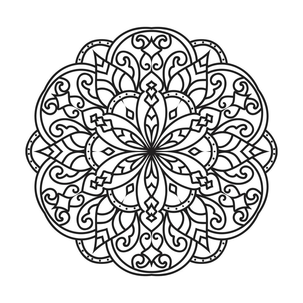 mandala voor volwassen kleur boek vector