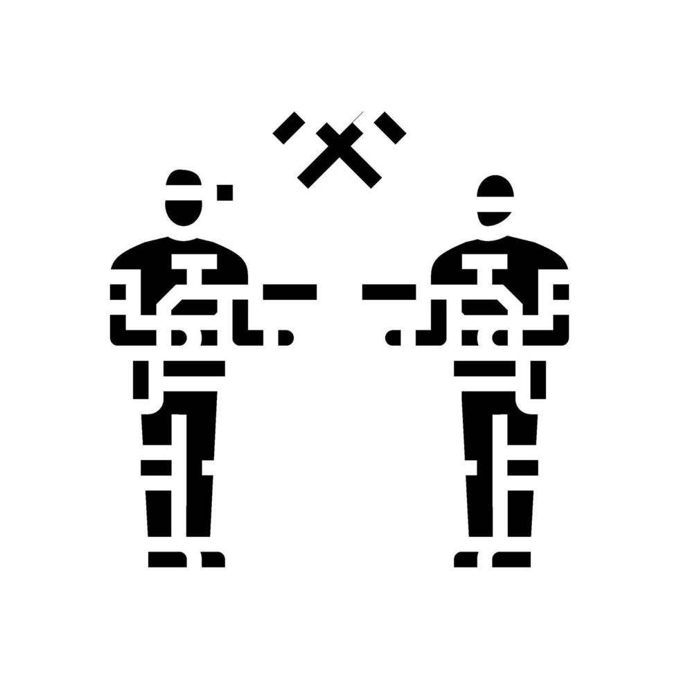 toernooi paintball spel glyph icoon vector illustratie