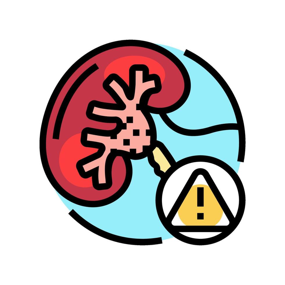 hydronefrose urologie kleur icoon vector illustratie