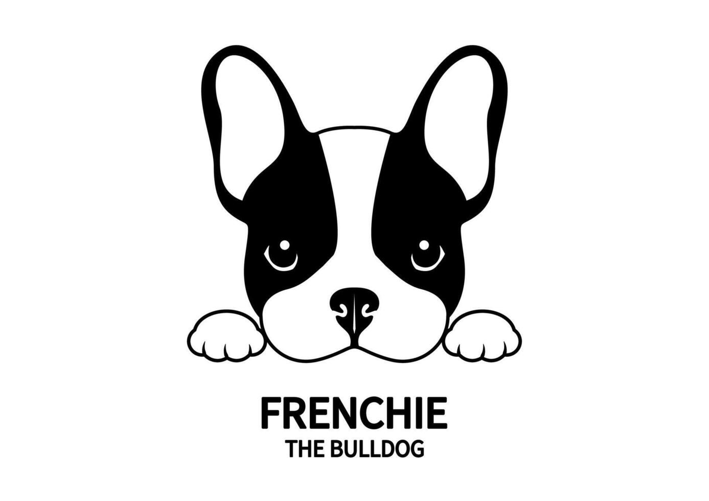aanbiddelijk Frans bulldog aan het wachten voor zijn snacks vector