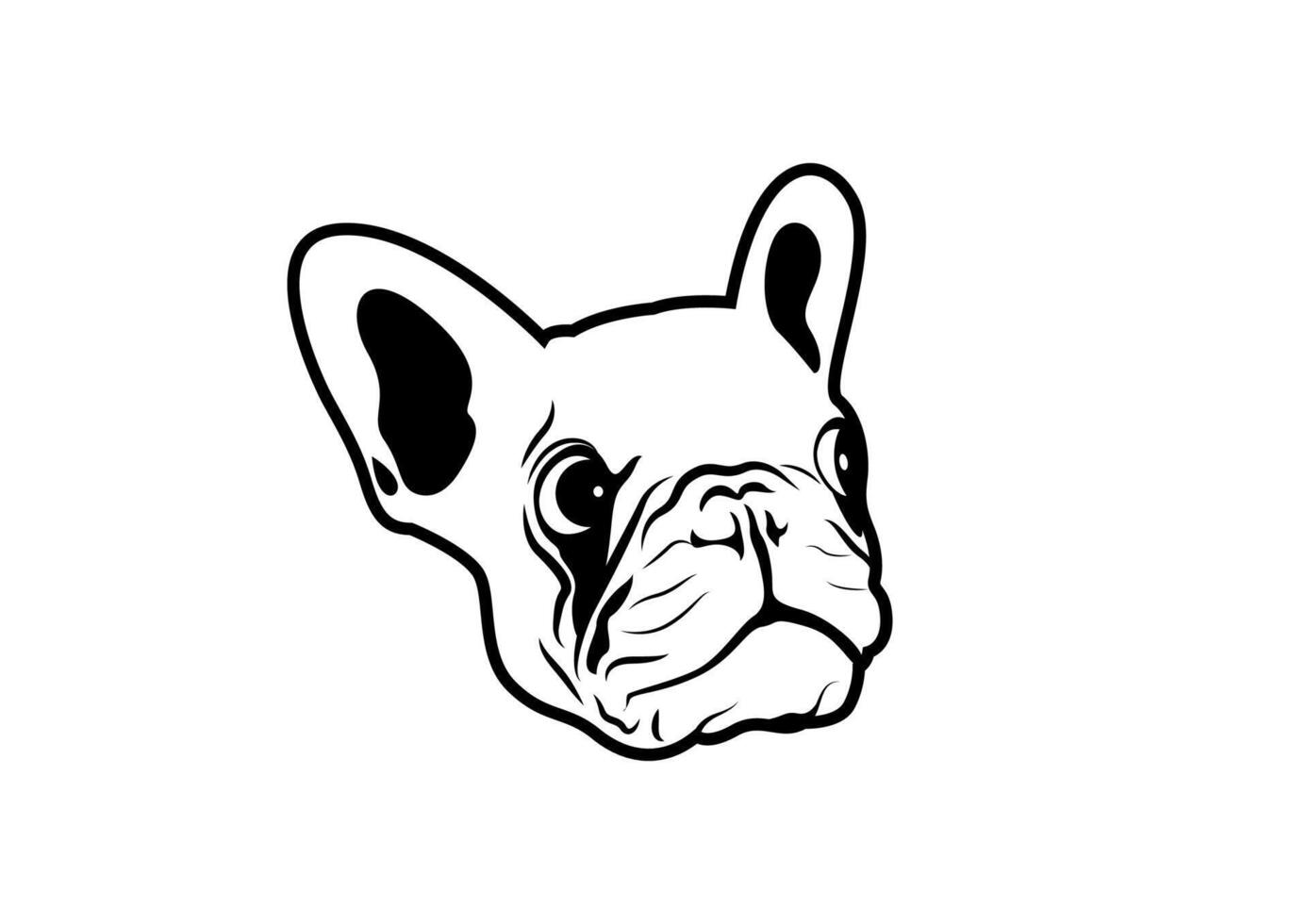 paniek Frans bulldog vector