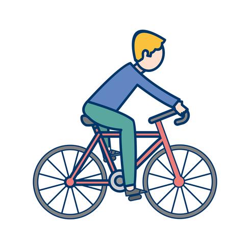 Fietser pictogram vectorillustratie vector