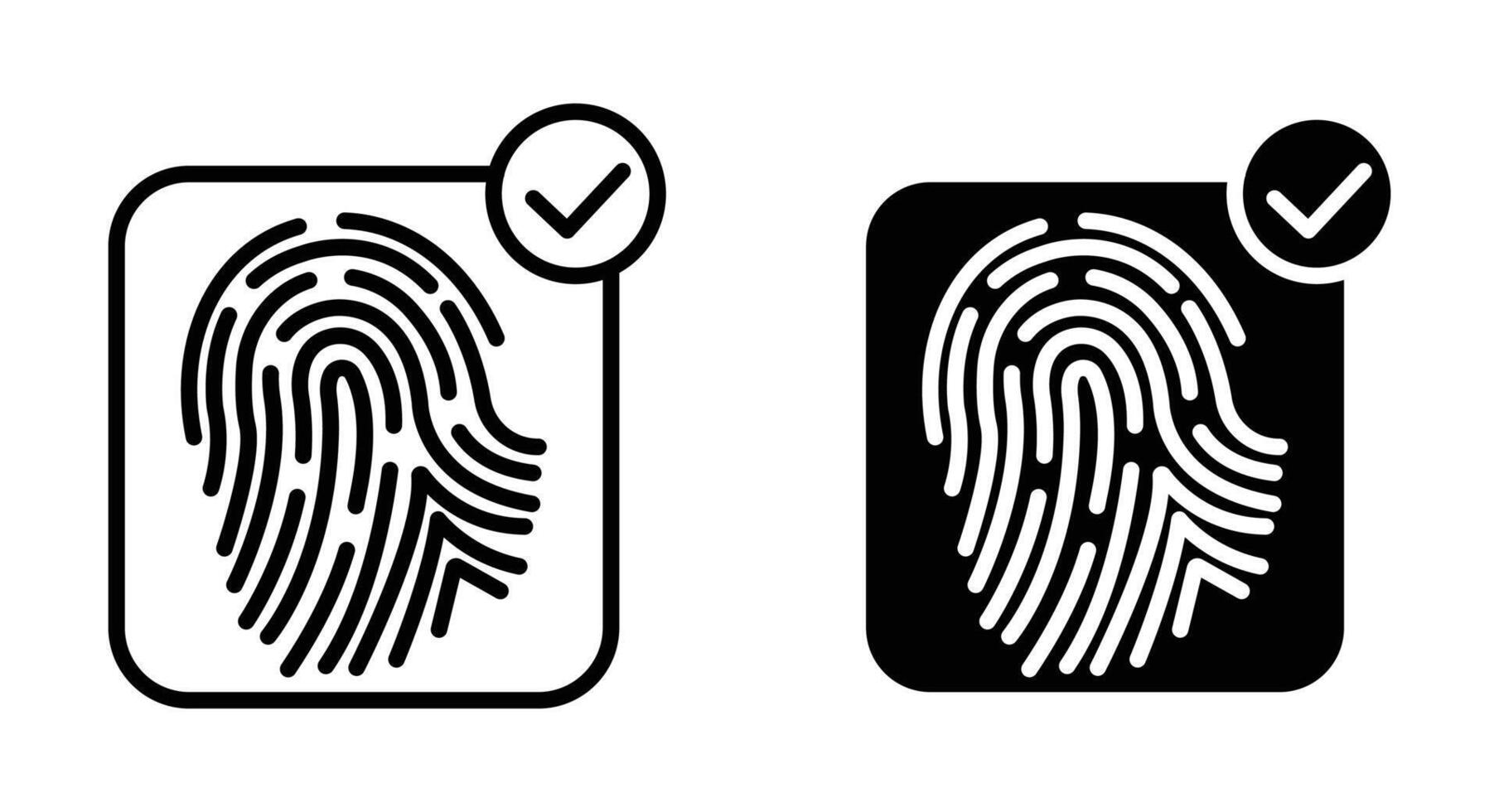 biometrisch veiligheid icoon vector