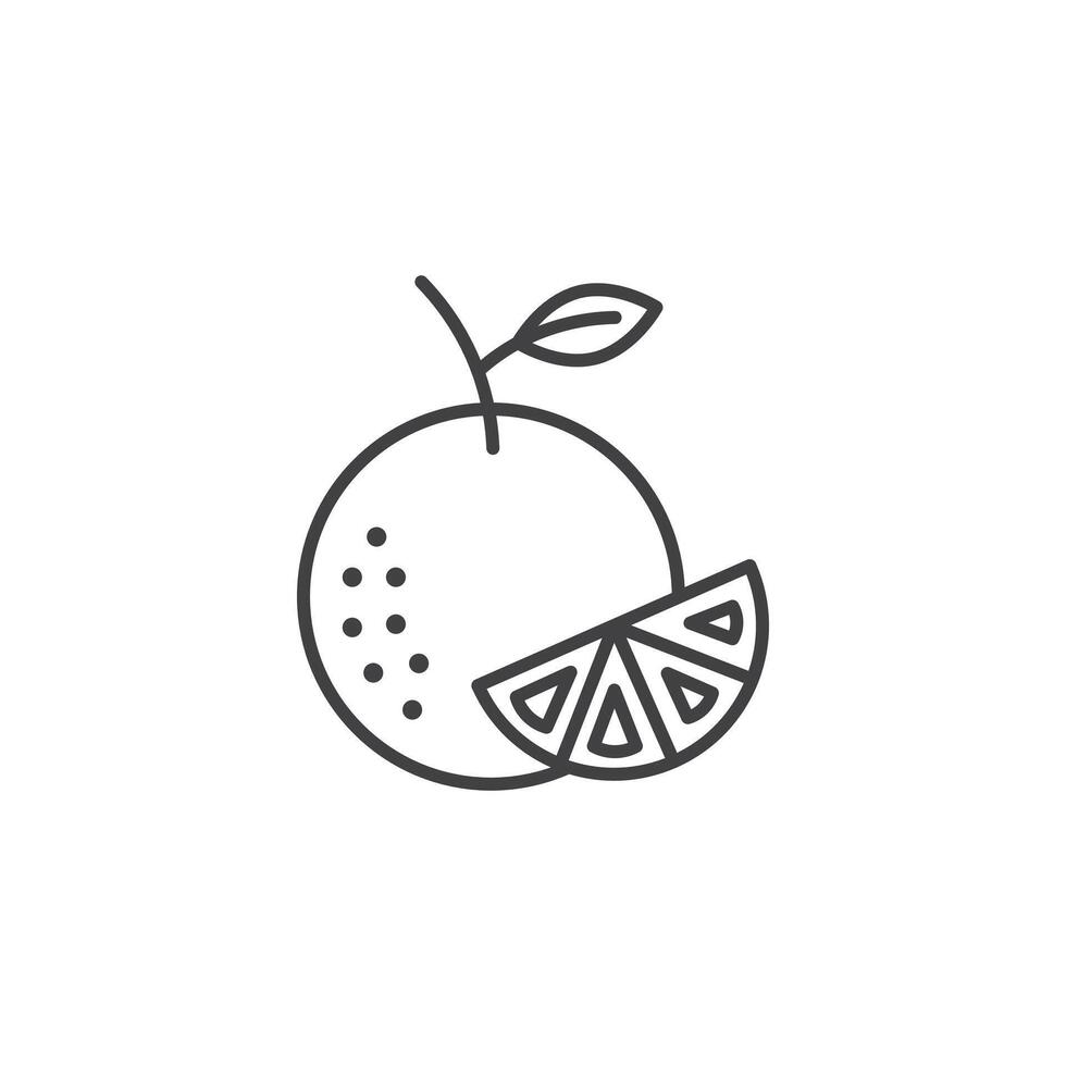 citrus fruit icoon vector