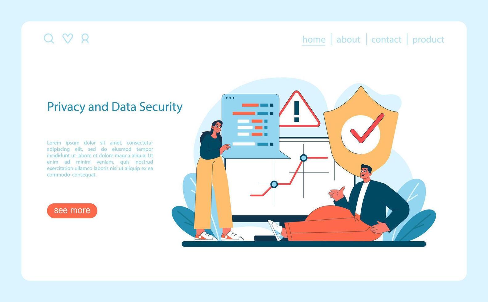 afzet 5.0 concept. markeren de belang van robuust gegevens veiligheid en privacy vector