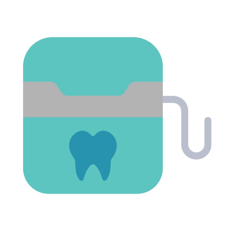 tandheelkundig floss vector vlak icoon