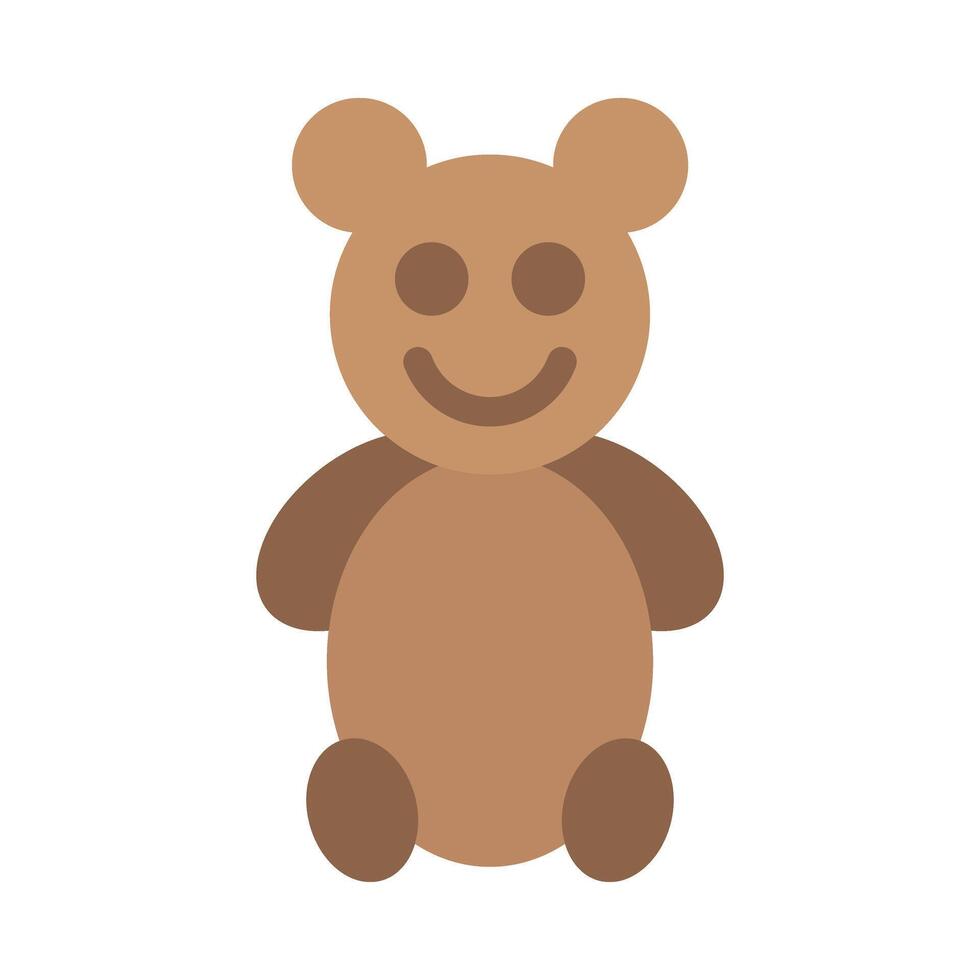 teddy beer vector vlak icoon